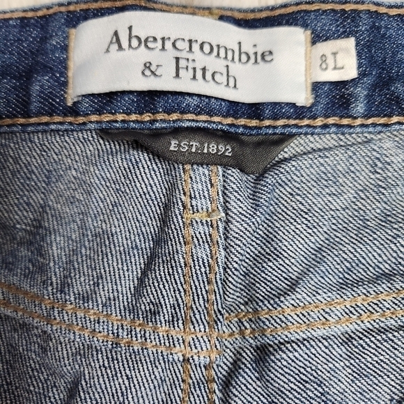 Size 8L 𝅺Jean distressed Cotton Boot cut flaired ABERCROMBIE & FITCH - Picture 11 of 13